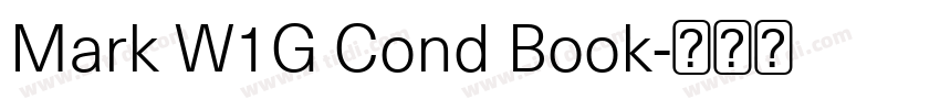 Mark W1G Cond Book字体转换